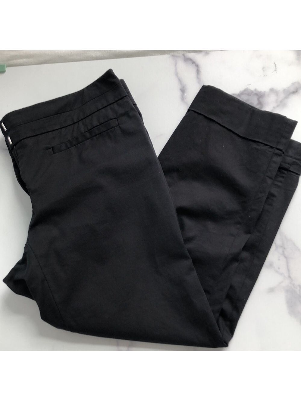New York & Company Stretch Cropped Dress Pants Black Size 4